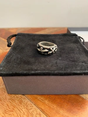 Anillo Bill Wall Cuero Cruz de la Suerte Grande Talla 5.5 Foto 1 de 3