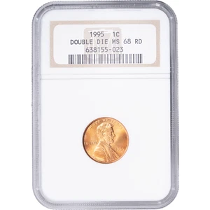 1995 1c Lincoln Memorial Cent - Double Die Obverse ~ NGC MS 68 RD - Picture 1 of 2