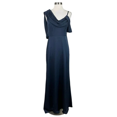 AQUA Women's Formal Dress Size 6 Blue One Shoulder Backless Long Evening Gown - Image 1 of 4