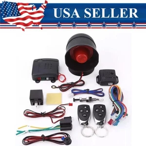 Universal Car Alarm System Security Keyless Entry System with 2 Key Fobs US - Picture 1 of 12