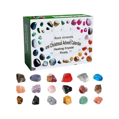 Advent Calendar 2025 24 Days of Crystals and Healing Stones Kit Christmas Gifts - Image 1 of 4