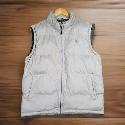 U.S. POLO ASSN Vest Men's Medium Puffer Jacket Full Zip Athleisure Gorpcore  - Image 1 of 4