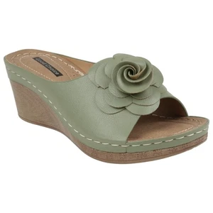Good Choice Zapatos Mujer Tokio Plataforma Cuña Slide Sandalias Talla EE. UU. 8 Verde Como Nuevo - Imagen 1 de 6