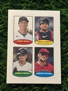2023 Topps Heritage ‘74 Stamps Carroll/Henry/Moreno/Fletcher RC Diamondbacks - Picture 1 of 2