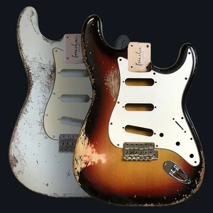 FRANCHIN Mercury guitar body Relic Aged 100% Nitro Alder S-type *MADE TO ORDER - Picture 1 of 182