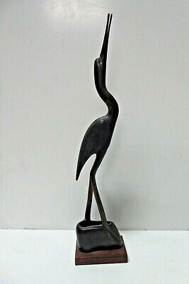 Vintage Asian Bird Stork Crane Horn Statue Sculpture Figurine  • 48$