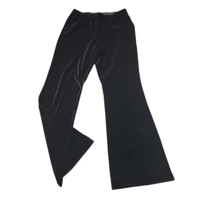 Pantalones Isaac Mizrahi Live X Selma Blair Terciopelo Talla X-Pequeña Negros con Bolsillos Foto 1 de 4