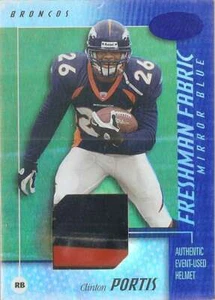 2002 Leaf Certified Mirror Blue #121 Clinton Portis RC Rookie MEM /100 - Picture 1 of 2
