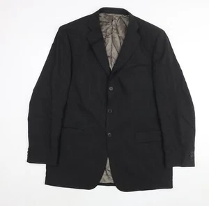 Marks and Spencer Mens Black Wool Jacket Suit Jacket Size 42 Regular - Picture 1 of 10