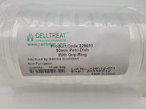 CellTreat 90 mm Kultur Petrischale 20 Stück 229693 - Bild 1 von 3