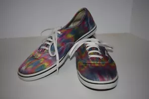 VANS TIE DYE MULTI-COLORED LACE UP SNEAKERS SHOES - WOMENS 7.5 MENS 6 - Picture 1 of 7