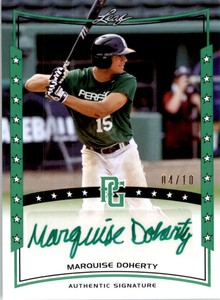 2014 Leaf Perfect Game Showcase Autographs Green #AMD1 Marquise Doherty /10