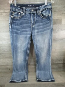 Miss Me Los Angeles Stretch Mid-Rise Jean Capris. Size 30 Blue. 24" Inseam - Picture 1 of 7