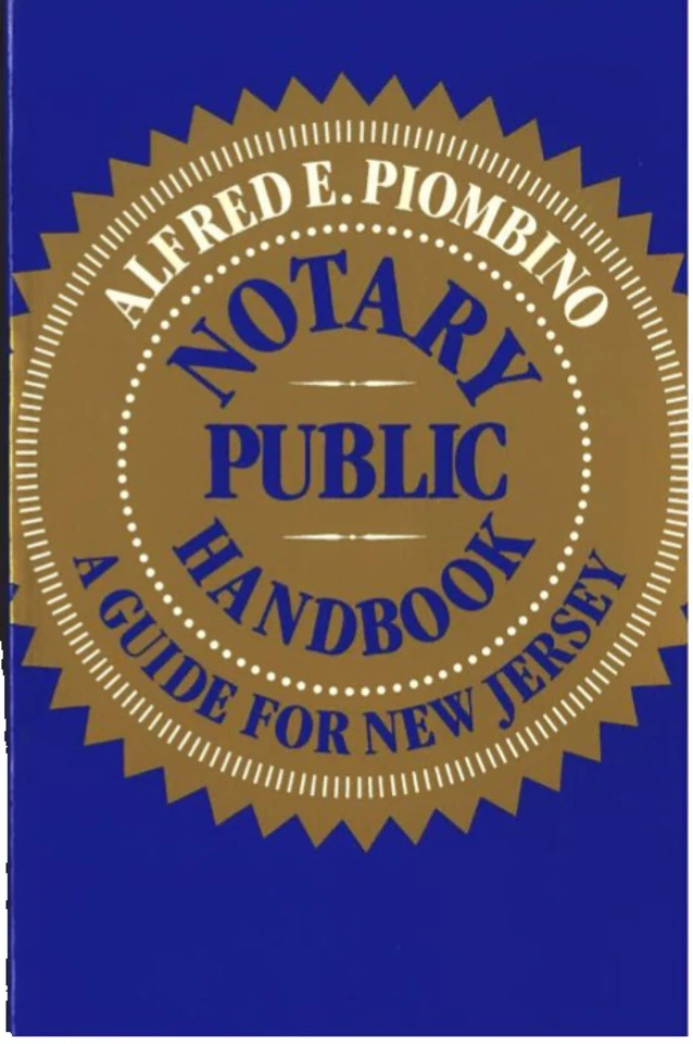New Jersey Notary Handbook Defective Notarized Document Legal Self Help Piombino - Image 1 of 1