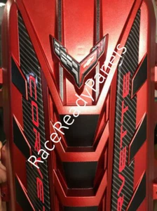 2020/24 CORVETTE C8 ENGINE COVER EDGE RED CARBON FIBER RAILS NEW OEM!!! - Picture 1 of 4