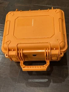 Waterproof Orange Travel Storage Cards Heavy Duty Case Dry Storage - Picture 1 of 17