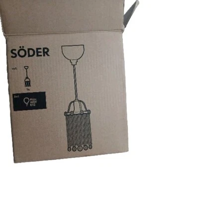 Nuevo En Caja Lámpara de Suspensión IKEA Söder Con Cuentas Colgantes Transparentes Todas las Piezas En Caja Foto 1 de 4