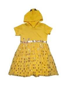 Pokemon Pikachu Costume Dress With Hood Yellow Tulle Skirt Size 2X - Picture 1 of 9