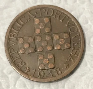 1948 Portugal 20 Centavos Coin XF - Picture 1 of 2