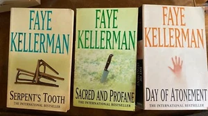 3 PBS FAYE KELLERMAN SERPENT’S TOOTH, SACRED & PROFANE, + 1 MURDER THRILLER GC - Picture 1 of 4