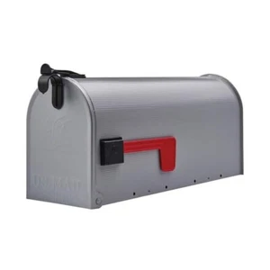 Grayson Gray, Medium, Steel, Post Mount Mailbox - Picture 1 of 5