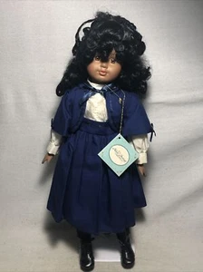 16.5” Vtg 1996 African American Noble Heritage Collection Porcelain Doll Blue - Picture 1 of 20