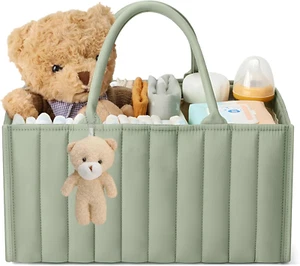 HITOUR Nappy Caddy Organiser Stylish Diaper Caddy Storage Basket Perfect for ... - Picture 1 of 14