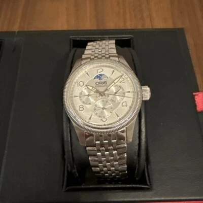 ORIS Big Crown Complication Moon Phase Automatic Silver Dial Men's Watch Used - Image 1 of 4