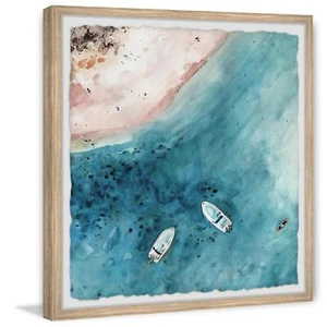 Marmont Hill Ocean from the Top Framed Painting Print 12" x 12" - Picture 1 of 6