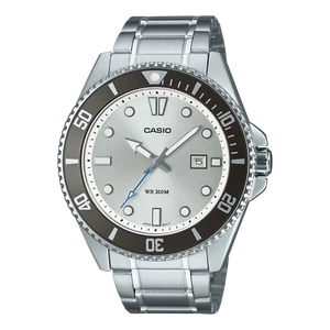 Casio MDV-107D-7AV 200M Acero Inoxidable Analógico Reloj Hombre Negro Gris MDV-107 - Imagen 1 de 3