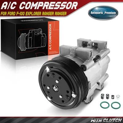 AC Compressor w/ Clutch for Ford Explorer Ranger F-100 Ranger Mazda B3000 B4000 - Image 1 of 4