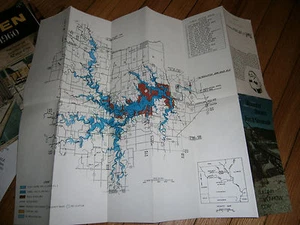 Mapa de la presa y embalse del cañón Clarence Stoutsville Missouri - Imagen 1 de 4
