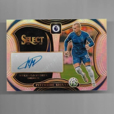 2024-25 Panini Select Premier League Pitchside Auto Card : Mykhailo Mudryk - Image 1 of 3