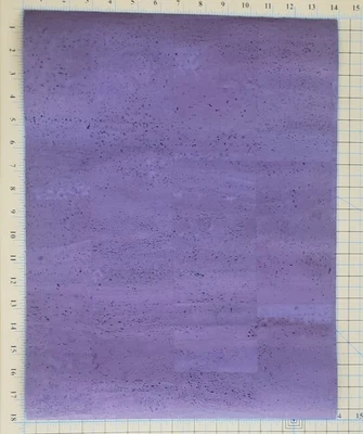  CORK FABRIC from Portugal NEW 14" x 18" sheet ORCHID backed FAUX LEATHER - Image 1 of 3