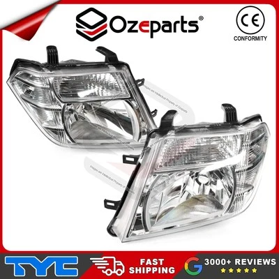 TYC Pair LH+RH Head Light Lamp For Nissan Navara D40 VSK Spain Ute 2010~2015 - Image 1 of 4