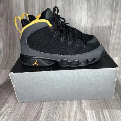 Nike Air Jordan 9 Retro Carbón Oscuro Universitario Dorado Talla 7Y 302359-070 GS  Foto 1 de 4