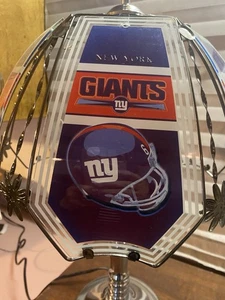 New York Giants NFL 3 Way Touch Lamp 23” Tall 6 Glass Panels 9”  New - Picture 1 of 8