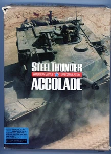 Steel Thunder, Accolade, Tanque, Simulación, 1989, Disquete, Juego, Vintage - Imagen 1 de 5