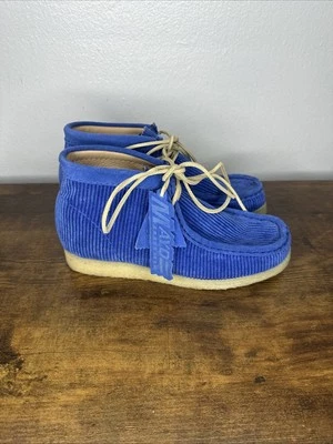 Clarks ORIGINALS x MAYDE Worldwide Botas con Cordón Wallabee Azul Pacífico Pana Foto 1 de 4