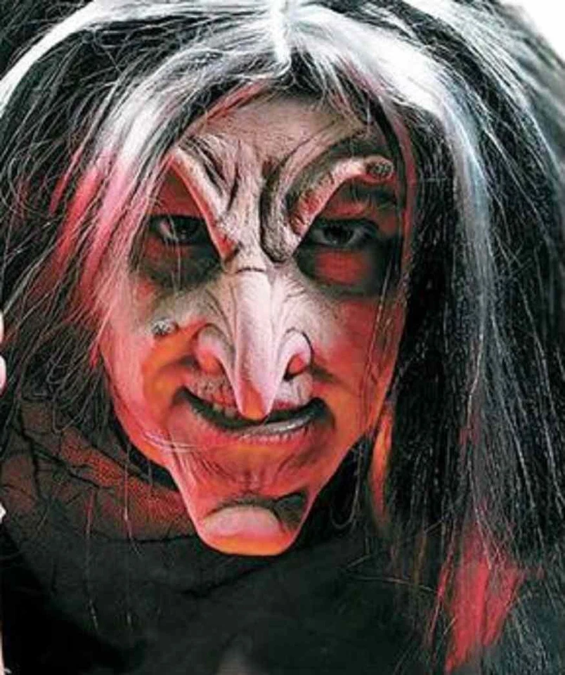 Bruja Malvada Malvada Vieja Mujer Vestir Halloween Disfraz Maquillaje Látex Prótesis Foto 1 de 1