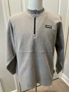 Herren Magnlens 1/4 Zip Fleece Pullover Jacke Grau Größe Small - Bild 1 von 6