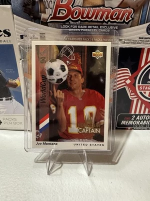 1993 Upper Deck World Cup Preview #HC2 Joe Montana Honorary Captain - Image 1 of 2