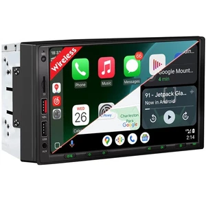[DSP Inside] Wireless Double Din Car Stereo, Wireless Apple Carplay Android A... - Picture 1 of 8