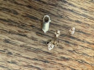 14K Yellow Gold Wear Scrap 1.4-1.5 g Large Lobster Clasp & 5 Earring Backs etc. - Picture 1 of 7
