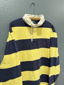 Vintage Polo Ralph Lauren Baumwolle Streifen Herren Rugby Polo Größe Large Tall - Bild 1 von 4