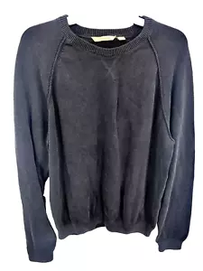 Paradise Collection Sweater Mens Medium Black Crew Neck Raglan Sleeve Pullover - Picture 1 of 7