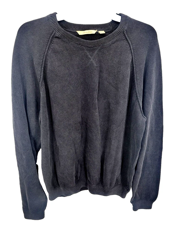 Paradise Collection Sweater Mens Medium Black Crew Neck Raglan Sleeve Pullover - Image 1 of 4