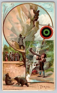 1893 Arbuckle's Coffee Advertising Trade Card No 18 Tyrol Sports - Picture 1 of 2