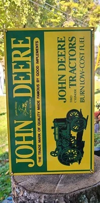 John Deere Vintage Farm Implements  porcelain sign  tractor Plow  - Изображение 1 из 4