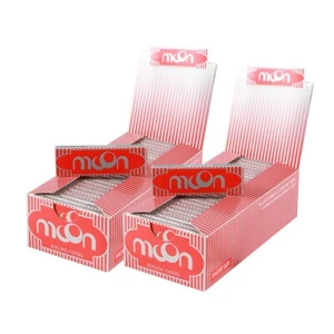 2 Box Moon Red 1.0" 100 booklets 70*36mm Rolling Paper - Picture 1 of 5